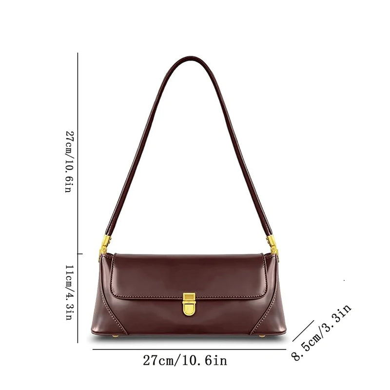 Vintage Women Vegan Leather Classic Multifunctional Hand Bag,