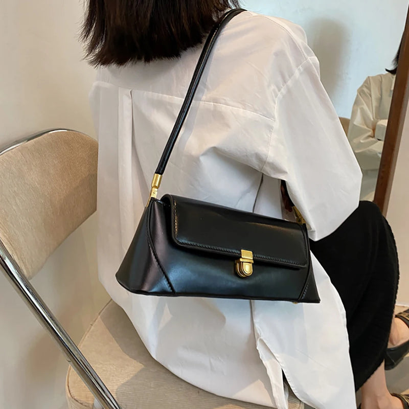 Vintage Women Vegan Leather Classic Multifunctional Hand Bag,