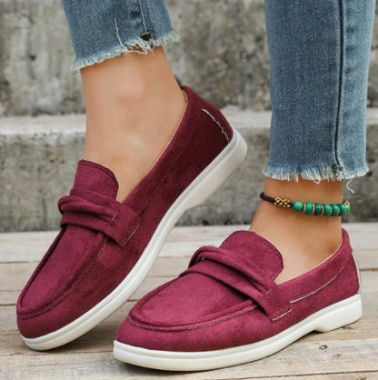 SELLEVE Women's Minimalist Leather Sneakers